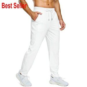 Men's Stretch Sweatpants Lightweight Athletic Joggers Tapered Fit Workout